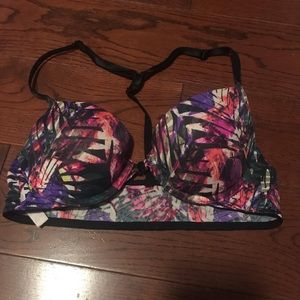 Victoria secret pink tropical patterned bra